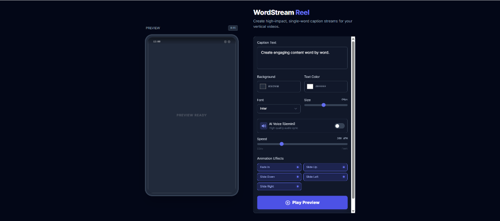 WordStream Reel Creator